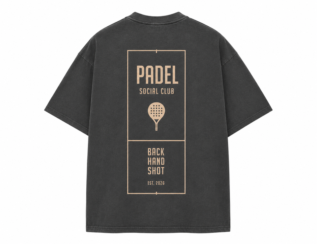BS Ultra Heavy Cotton Box Tee "Padel Club" grau