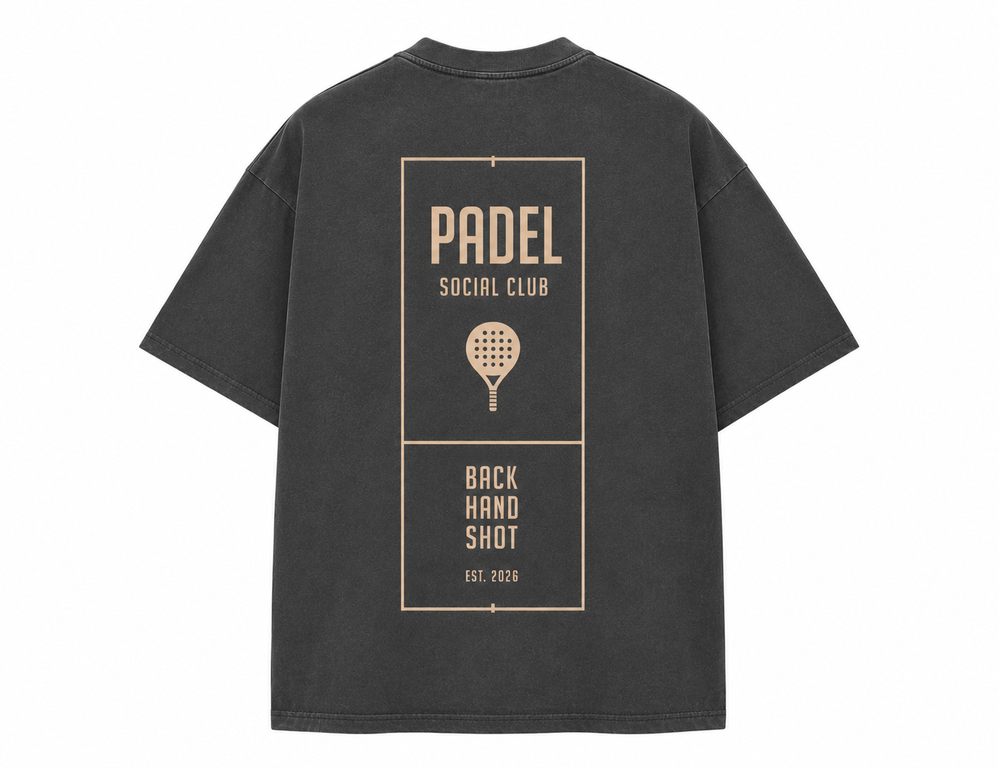 BS Ultra Heavy Cotton Box Tee "Padel Club" grau