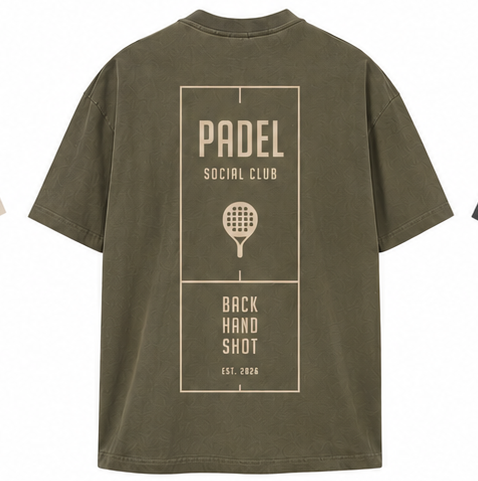 BS Ultra Heavy Cotton Box Tee "Padel Club" olive