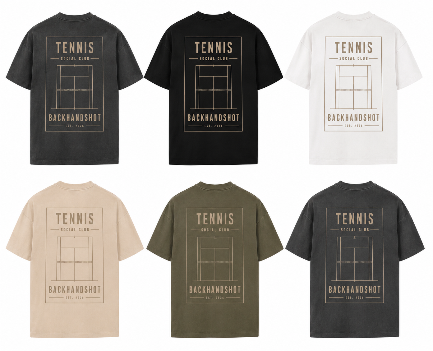 BS Ultra Heavy Cotton Box Tee "Tennis Club" beige