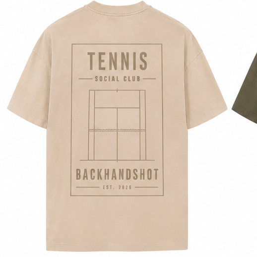 BS Ultra Heavy Cotton Box Tee "Tennis Club" beige
